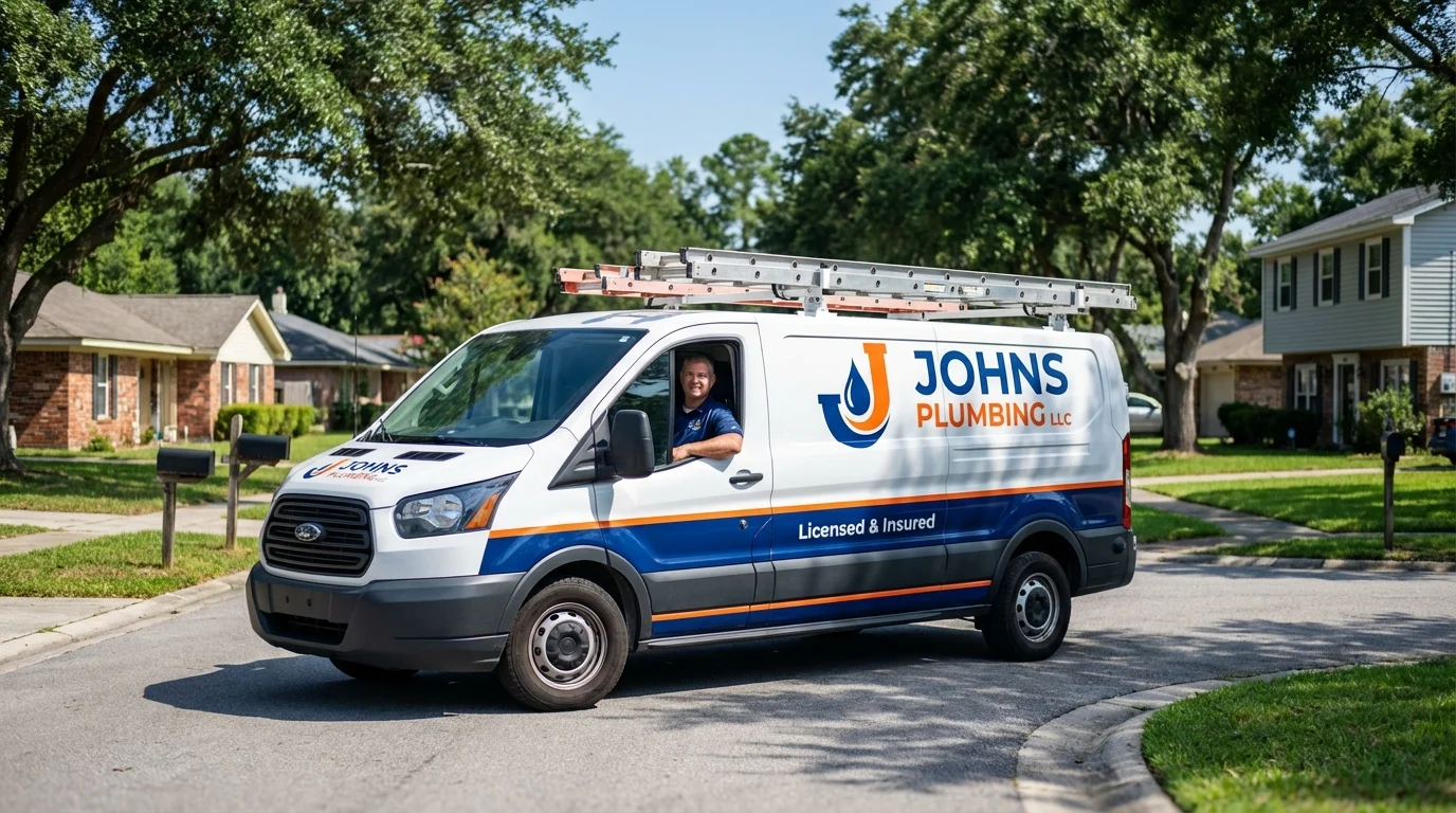 Johns Plumbing LLC service van in Glenn Dale, MD